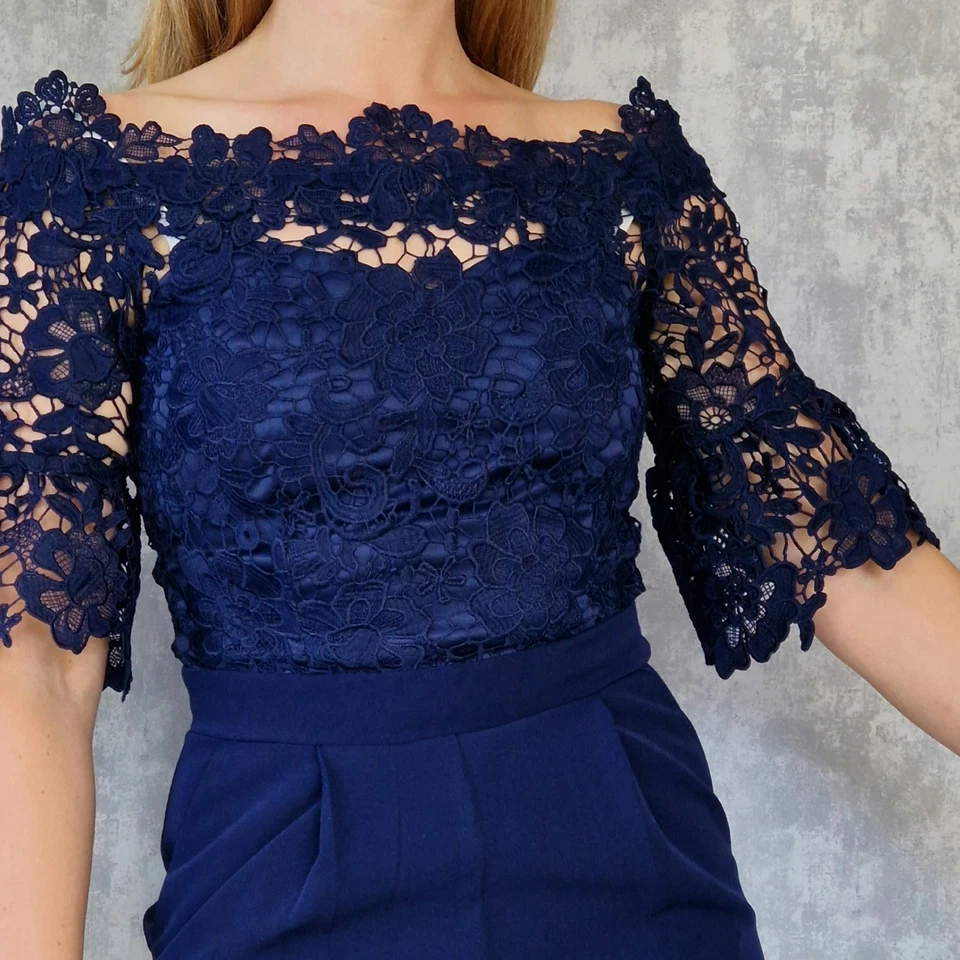 Jumpsuit Overall Einteiler 36 S Royalblau Spitze Elegant Tall Paper Dolls - Bild 2 von 4