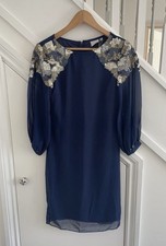 Raishma Navy Blue Embelished Dress Size 10 - Occasion Wear