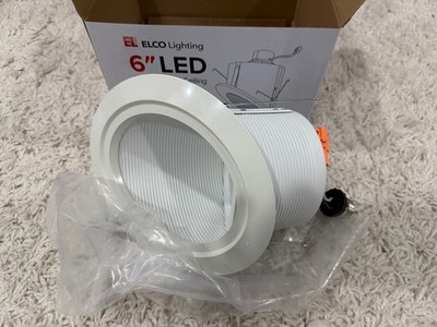 Elco EL763CT5W The Slant System 6'' Integrated LED Baffle Recessed Trim, White