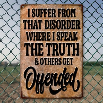 2D Flat Vintage Metal Iron Sign Funny Sarcastic Quote Wall Decor 8×12 Inch