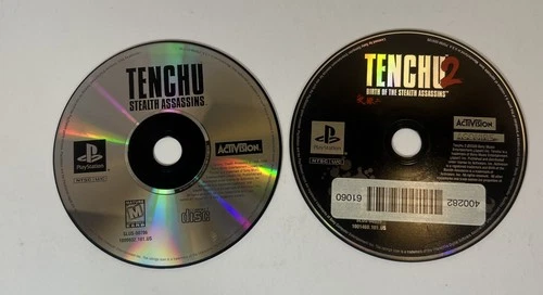 Tenchu 1 & 2 PS1 Disc Only Bundle Stealth Assassins Tested