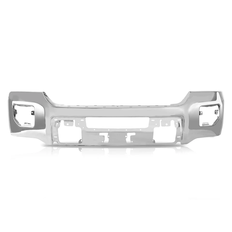 Chrome Front Bumper Face Bar For 2015-2019 GMC Sierra 2500 HD 3500 HD W/O Sensor - Imagem 2 de 4