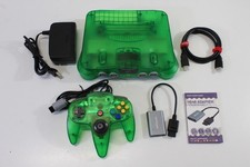 Nintendo 64 Clear Jungle Green Console N64 Controller AC S-Video to HDMI Adapter