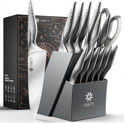 HENCKELS Statement Premium Quality 15-Piece Set with Block Natural Razor-Sharp