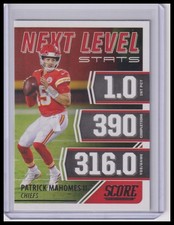 2021 Score Patrick Mahomes II Next Level Stats #NL2 Kansas City Chiefs