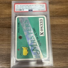1997 Masters Badge Ticket TIGER WOODS 1st PGA Masters Win - PSA AUTHENTICATED