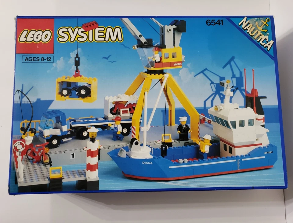 VINTAGE LEGO SYSTEM TOWN 6541 INTERCOASTAL SEAPORT NAUTICA 1993 BOX ONLY  - Image 2 of 4