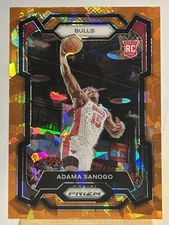 2023-24 Panini Prizm RC Adama Sanogo Orange Cracked Ice #286 Bulls ￼