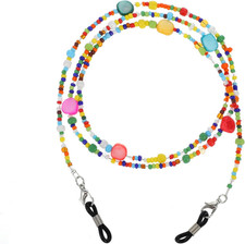 Eyeglass Chain, Colorful Bead Women  S Eyeglass Chain, Mask Lanyard, Beaded Eye G
