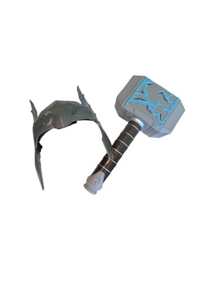 Hasbro Marvel 2017 Thor Padded Hammer Rumble Sound 13''  Foam Plastic Mask Set