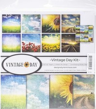 Reminisce Vintage Day Scrapbook Collection Kit, Multi Color Palette