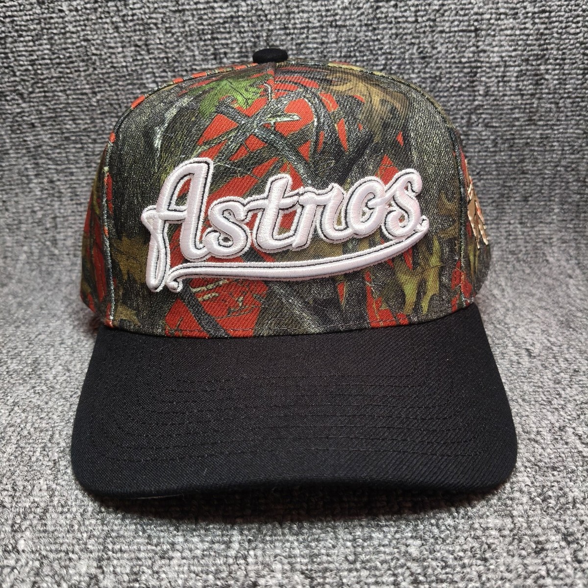 Mitchell & Ness Houston Astros MLB Camo Snapback Hat Side Patch Black Brim