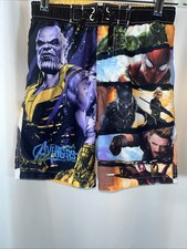 Marvel All Over Print Avengers Swim Trunks Boys Size 8 Thanos Spider Man