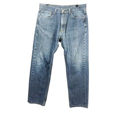 Levis 505 Regular Fit Straight Leg Blue Denim Jeans Mens 36x32 Medium Wash