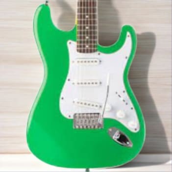 Oscar Schmidt OS-30-SFG-A Double Cut Solid Body 3/4 Scale Surf Green