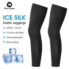 Cycling Leg Compression Sleeves UV Protection Quick Dry Sports Running Knee Legg