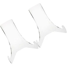 2 Pcs Acrylic Display Stand for Plates Photos Phones Versatile Showcase Rack
