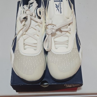 Reebok Nano X Men’s “Chalk/Vector Navy/Sepia” Cross Training GW6016 Sz 8.5 Reebok Nano X GW6016 Chalk Vector Navy Sepia Flexweave Men main image 4