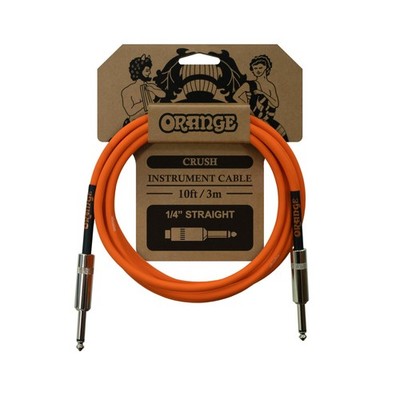 Crush 10' Instrument Cable with Straight to Straight Connector, Orange