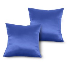 Blue 18x18 Pillow Cover, Satin Decorative Throw Pillow Covers for Couch,Sofa,...