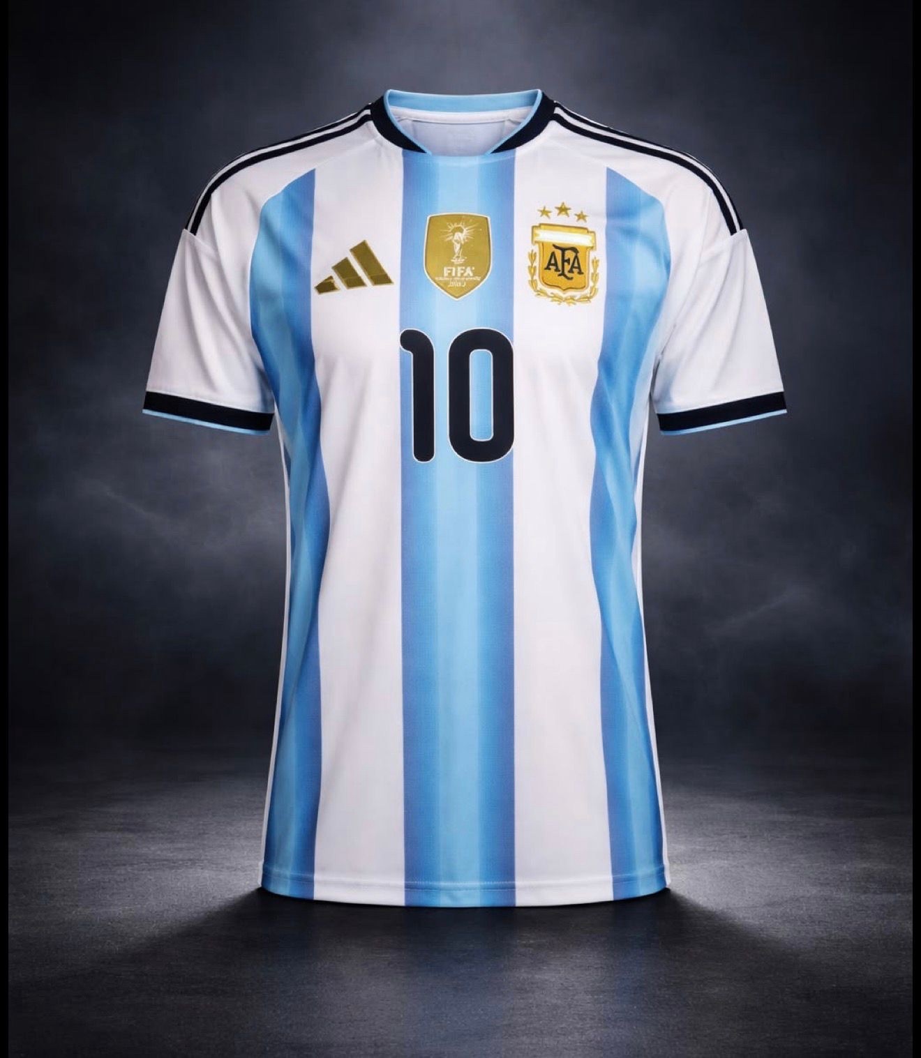 adidas Argentina Lionel Messi #10 Soccer Jersey White Light Blue World Cup 2026 