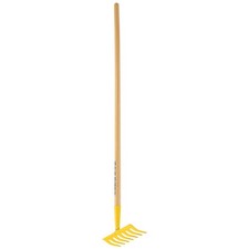 KGRM 7.5 in. Steel Head Garden Rake with 42 in. Hardwood Handle