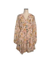 Moon River Floral Boho Mini Dress Lined Women's Size Small Fairy Ethereal