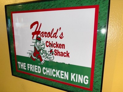 Harold's Chicken Shack Chicago Restaurant Diner Kitchen Advertising Sign