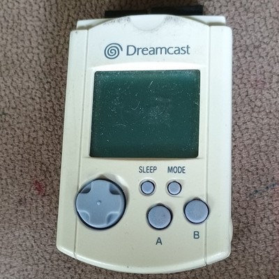 SEGA Dreamcast VMU Memory Card White HKT-7000 w/ LCD Screen Controller Attach