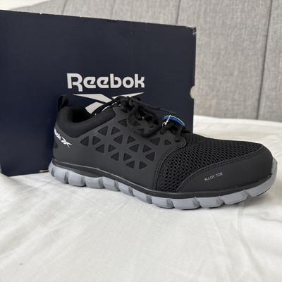 REEBOK WORK Men's size 10.5w Sublite Cushion Alloy Toe Work Shoe Black - RB4041