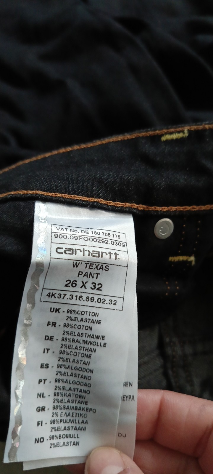 Carhartt Jeans New Black With Tags thumbnail 5