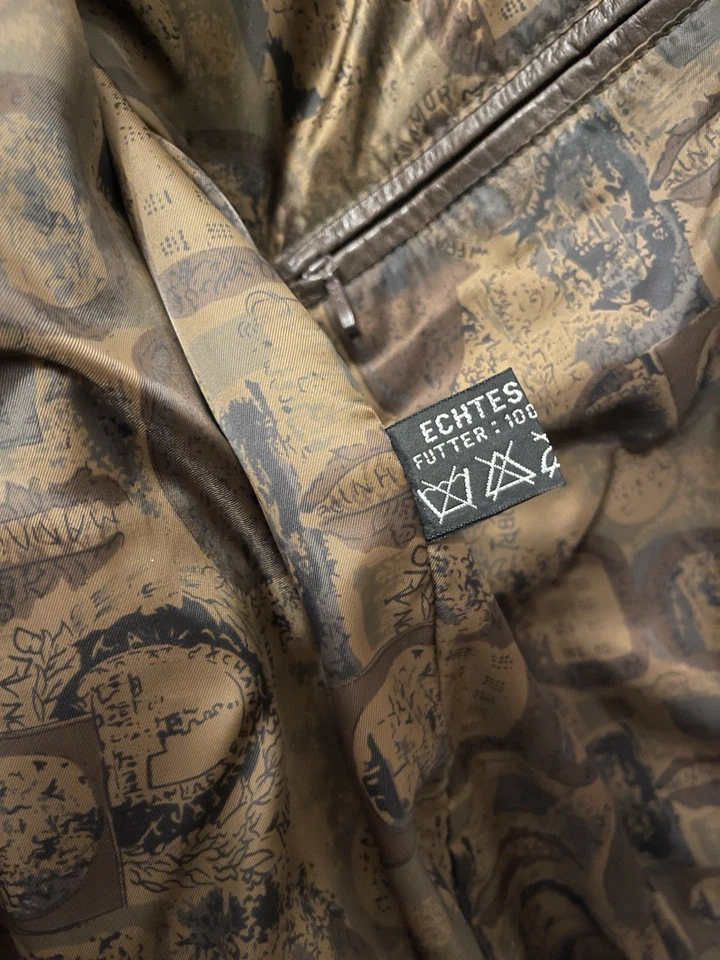 Echtlederjacke Herren Größe 54 Braun Lederjacke Vintage - Bild 4 von 4