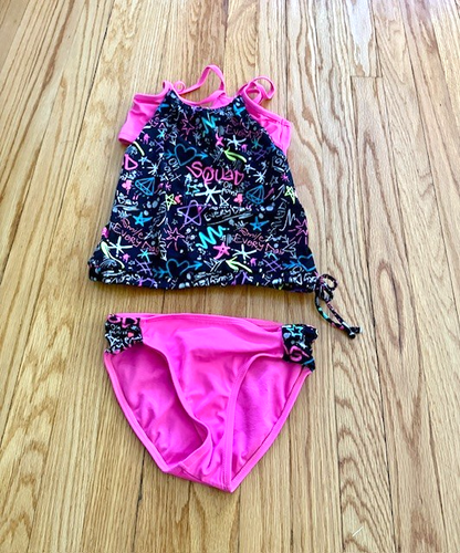 JUSTICE girls bikini, tankini, one piece swimsuits, size 10, 12, 14 - Picture 9 of 11