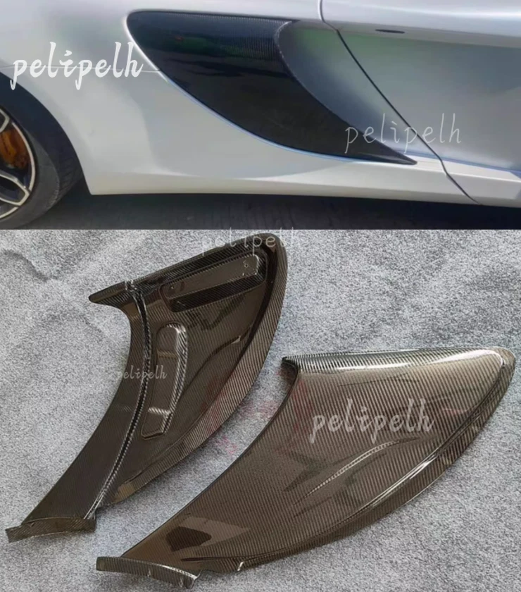 Cubierta de ala de ventilación lateral de fibra de carbono seca para McLaren MP4-12C 650S 2013-2014 Foto 3 de 4