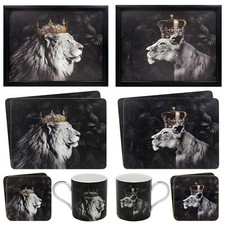Lion Lap Tray Soft Padded Cushioned Bean Bag Laptray TV Dinner Laptop Food Trays