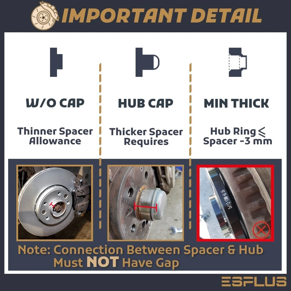 2x 15 毫米厚轮毂中央轮毂垫 5X130 CB 71.5 毫米 14x1.5 适合保时捷奥迪 — 第 4/4 张图片