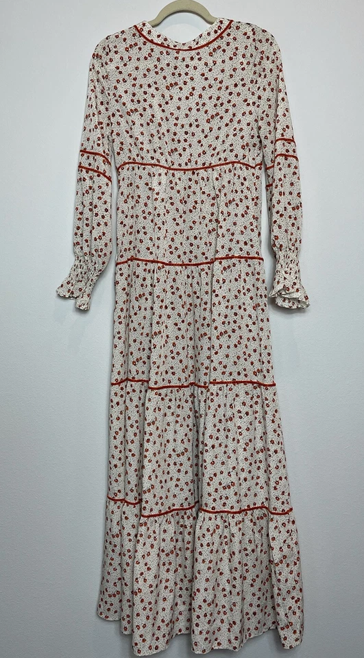 Nasty Gal растение вы видите макси платье, размер 10 Великобритании S/M глубокий v-образным вырезом цветочный - Изображение 4 из 4