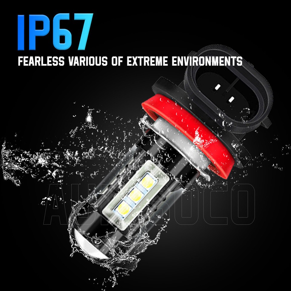 LED Fog Light Bulb H3 High Power Driving Lamps 6000K White Foglight Bulbs Kit - Foto 8