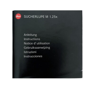 LEICA LUCHERLUPE M 1,25 x Bedienungsanleitung D/E/F/N/I/S