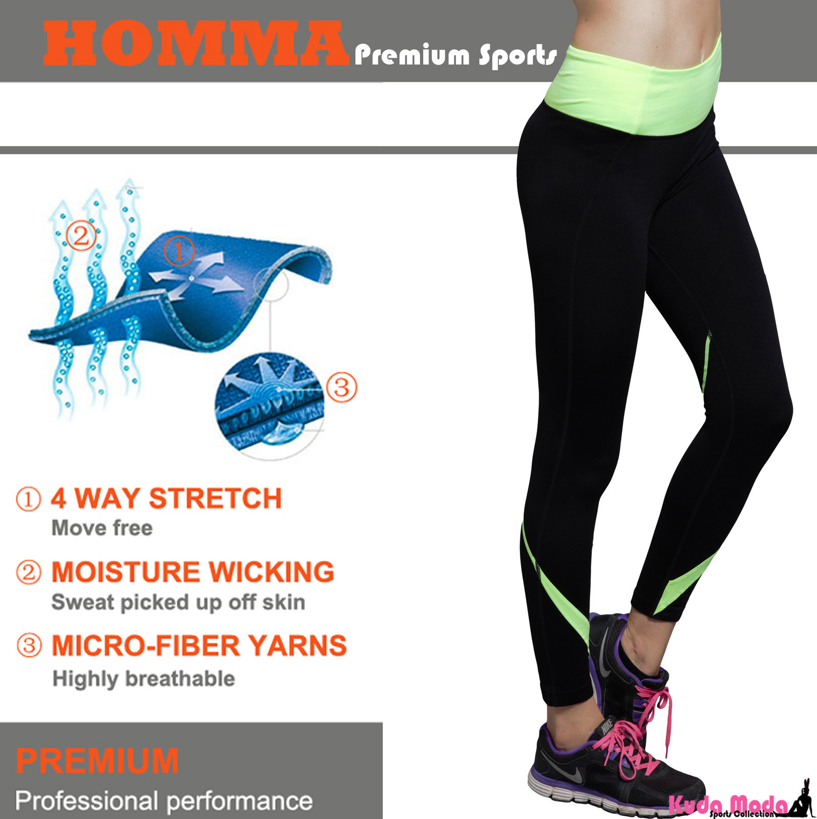 Comprar Homma Sports Stretch Womens Workout Running Pants Fitness Long  Legging Yoga en USA desde República Dominicana