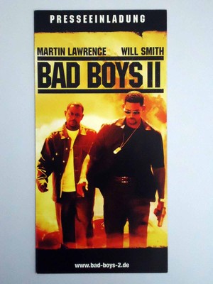 Bad Boys II - Will Smith - Martin Lawrence - Einladungskarte/Pressevorführung