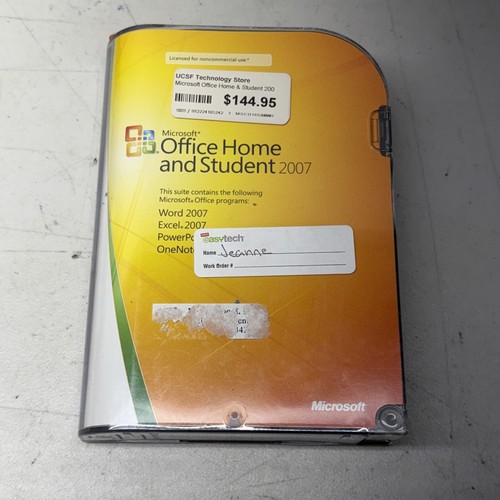Microsoft Office 2007 Home and Student Disc In Original Case With