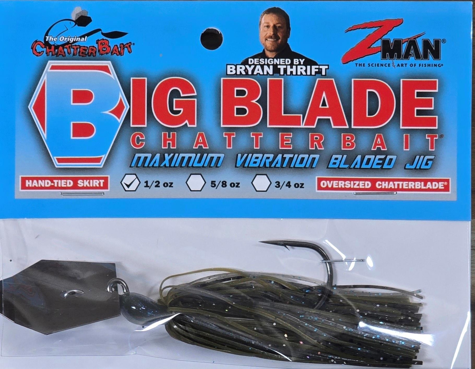 (Ct of 2) Z-Man Big Blade Chatterbait 1/2 oz Provides Maximum Thump & Vibration - Image 2