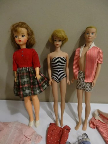 Vintage Dolls Ideal Tammy 12", Midge Barbie, Ken Doll with accessories - Picture 2 of 16
