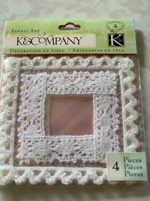K&CO 3D FABRIC ART CLOTH FRAMES STITCHED FRAMES 2 SHEETS - 4 PCS KNIT ...