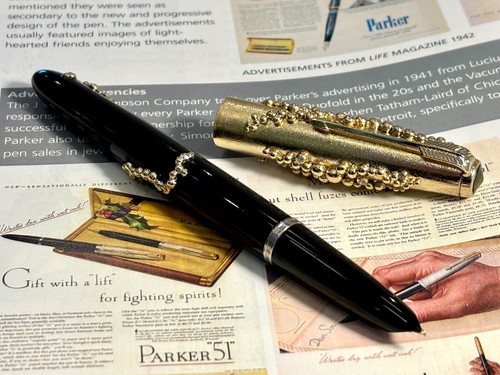 Parker 51 “Ofiura” (001/001) Limited Edition Vermeil Cap + Zircon Inlays MS002 - Picture 6 of 13
