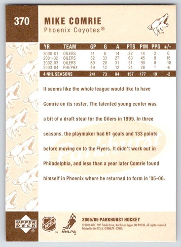 2005-06 Parkhurst NHL Hockey Base Cards (281 - 420) - U-Pick From List - Picture 181 of 281