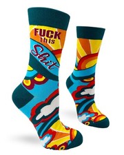 Fabdaz F k This Sh t Funny Saying Sassy Women's Crew Novelty Socks