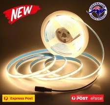 5M Warm White COB LED Strip Light 12V High Density COB Dotless Led Tape 3000k AU