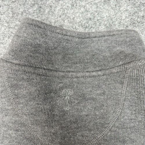 Paradise Collection Men's L Gray Long Sleeve 1/4 Zip Sweater Classic Basic - Picture 11 of 11